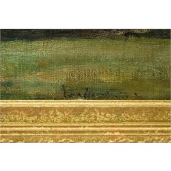 Owen Bowen (Staithes Group 1873-1967): Collingham Bridge Near Wetherby - West Yorkshire, oil on canvas signed and dated '28, 40cm x 60cm