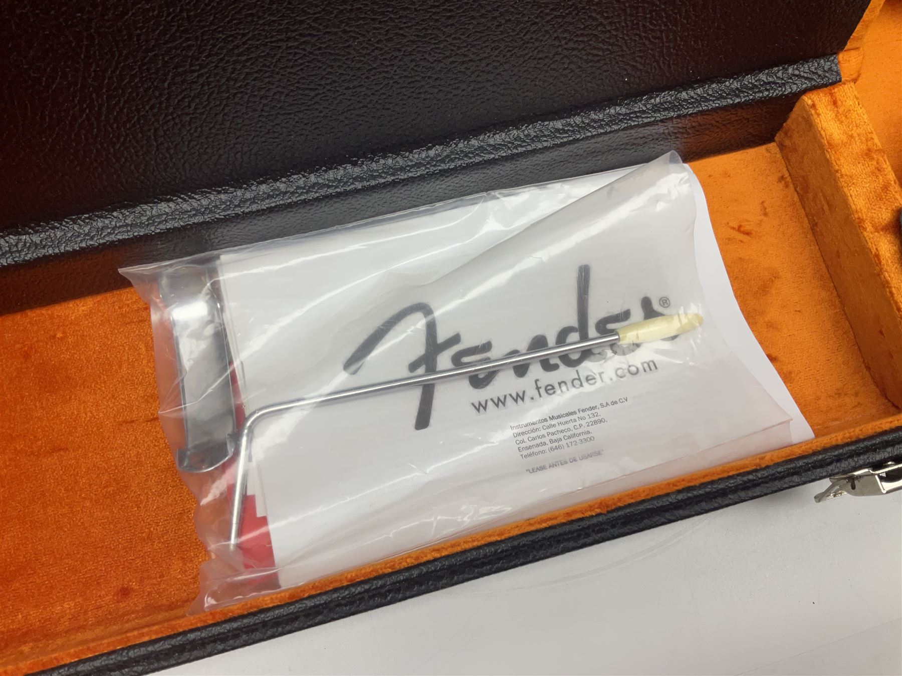 Fender Jaguar electric guitar, American Custom Shop vintage re-issue, probably in seafoam green, with tremolo arm, serial no.V1317106, L101cm; in American G&G Fender fitted hard case with paperwork