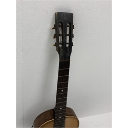 Early 20th century  Brazilian Rosewood guitar, labelled Hijos de Ramon Redueyo, Valencia, in carrying case