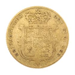 King George IV 1826 gold half sovereign coin