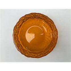 Whitefriars style orange bark effect bowl, D20cm