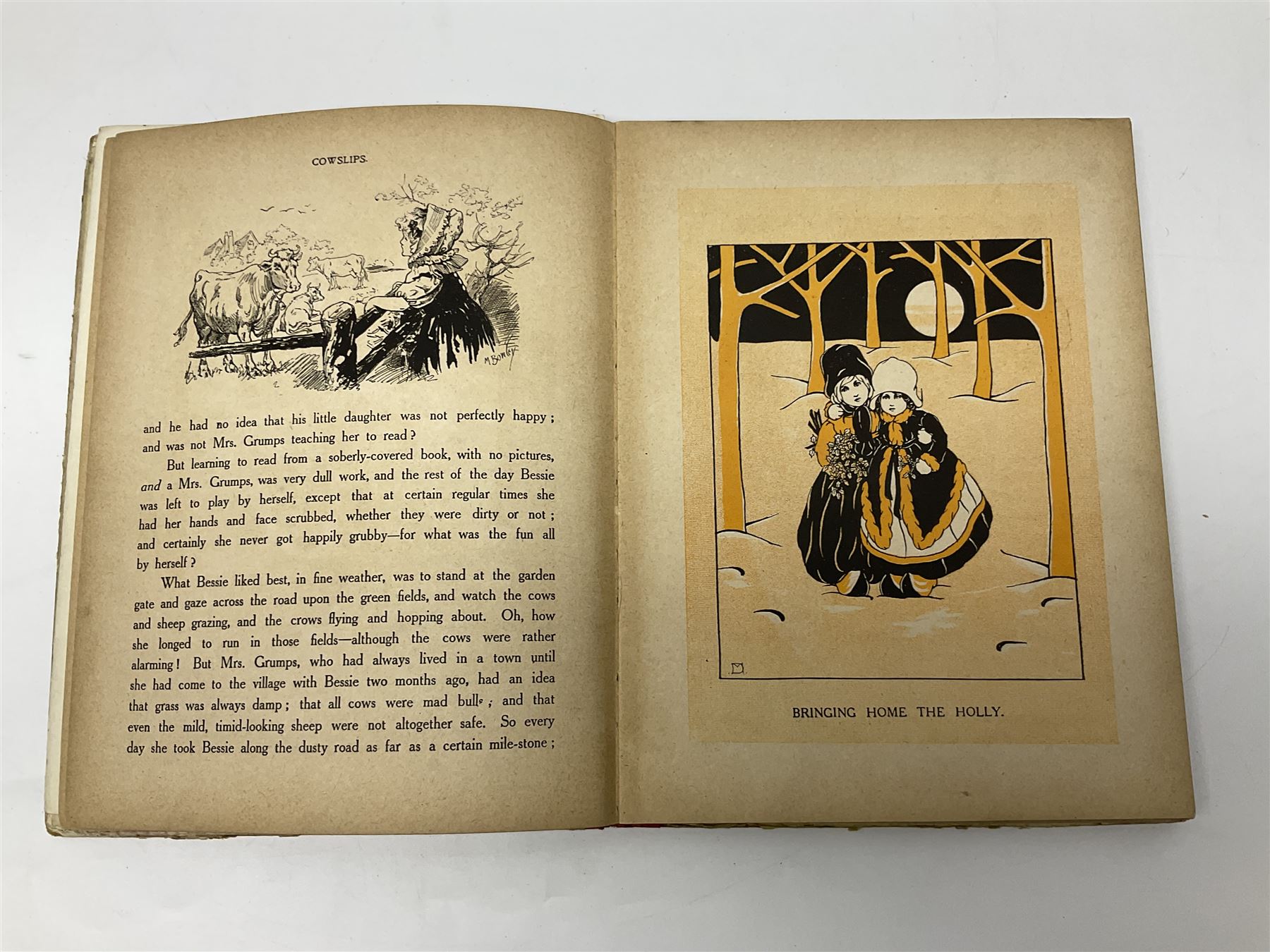 Three Childrens books, comprising Father Tuck's Once Upon a Time and two french books by Hachette et Cie, together with a folder of Ours The Magazine of Reckitts
