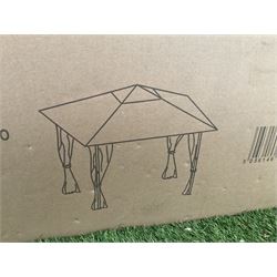 Mendoza patented no tool gazebo, black frame, light grey fabric - THIS LOT IS TO BE COLLECTED BY APPOINTMENT FROM DUGGLEBY STORAGE, GREAT HILL, EASTFIELD, SCARBOROUGH, YO11 3TX