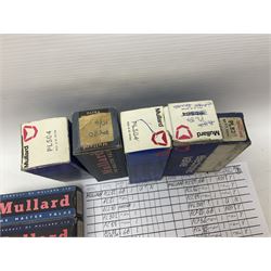Collection of Mullard thermionic radio valves/vacuum tubes, including PY88, PCL805/85, DK91, PCF80 approximately 60
