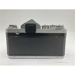 Nikon F 'Red Dot' NKJ plain prism camera body, serial no.6600892, circa 1965, with 'Nippon Kogaku Japan NIKKOR-S  Auto 1:2 f=5cm' len, serial no. 555489