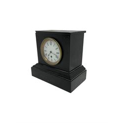 French 19th century timepiece slate mantle clock.