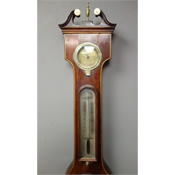  Early 19th century five dial mercury wheel barometer, signed 'H. Cattanio & Co. York', H98cm  