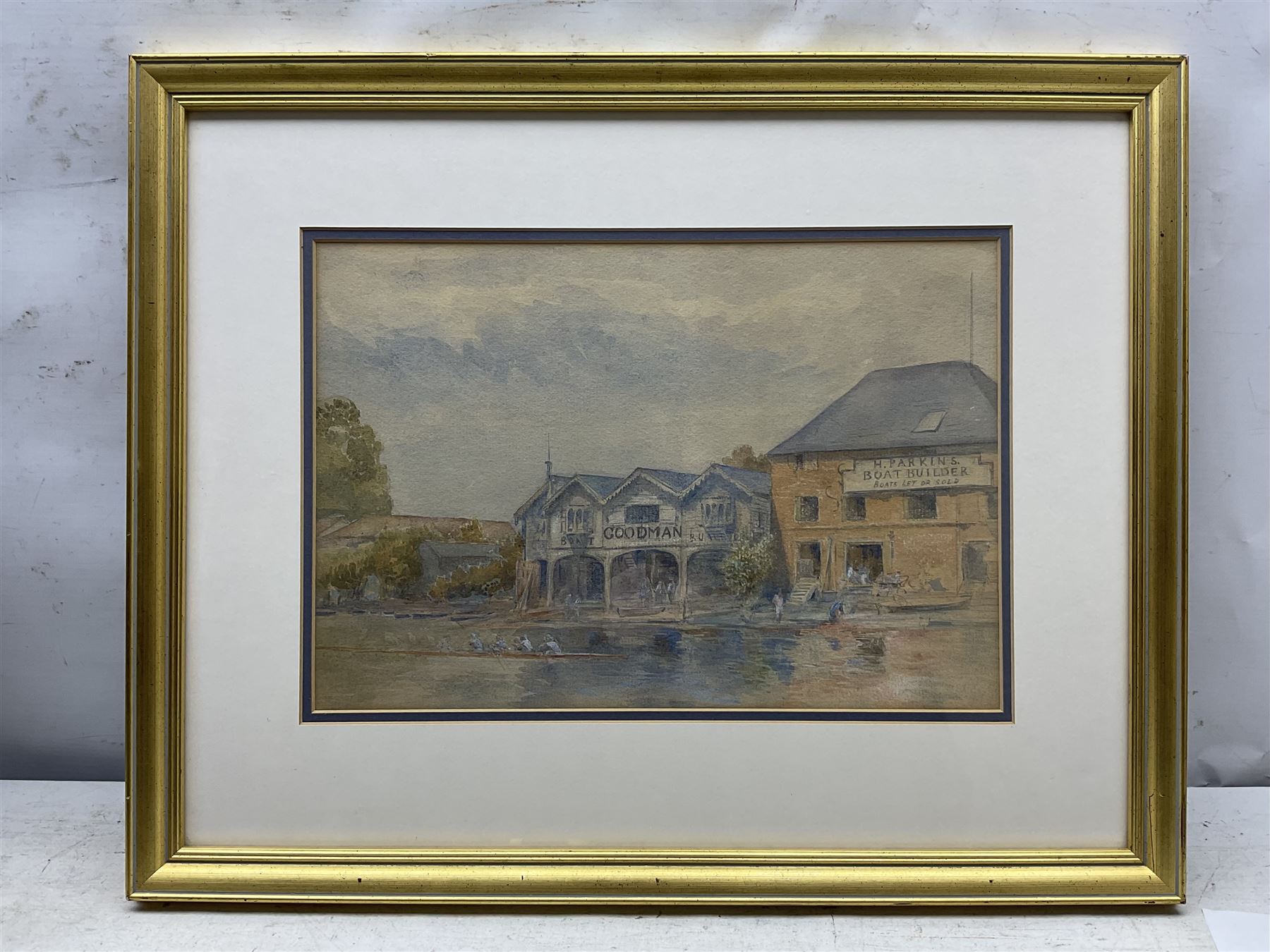 English School (Late 19th Century): Rowing Through Eton c.1875-1883, watercolour unsigned 25cm x 36cm 
Notes: see photo from The Eton Book of the River, L. Byrne, p.82