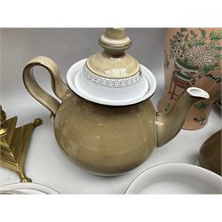 Denby tea wares, to include teapot, milk jug, covered sucrier, six cups etc, together with other collectables   