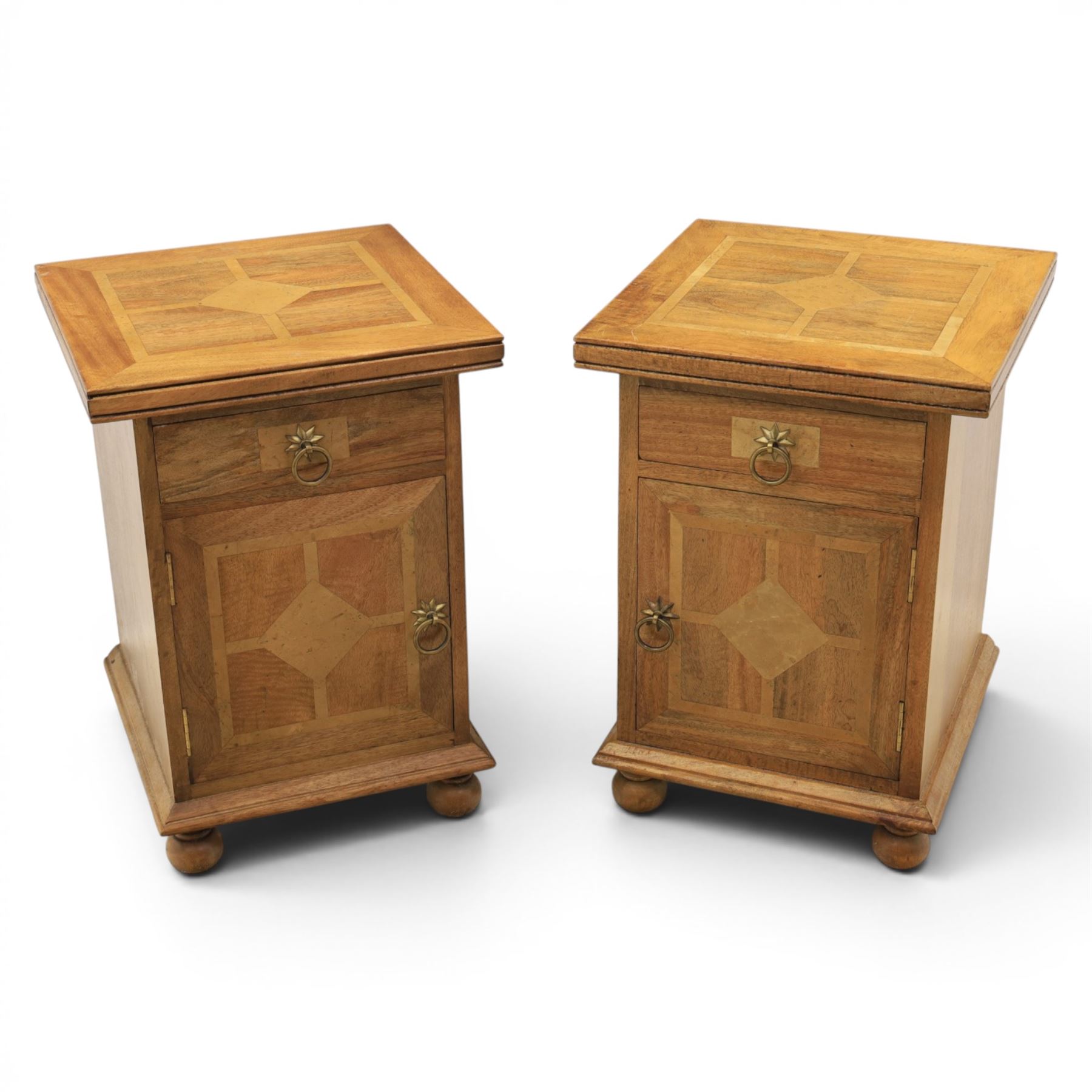 Barker & Stonehouse - pair of 'Flagstone' bedside cabinets, single drawer above a cabinet