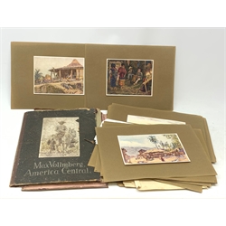 Max Vollmberg (1882-1961), a folio containing a selection of reproductions of works relating to Central America, containing approximately forty colour reproductions, together with index and preface, images approximately 15.5cm x 23cm.