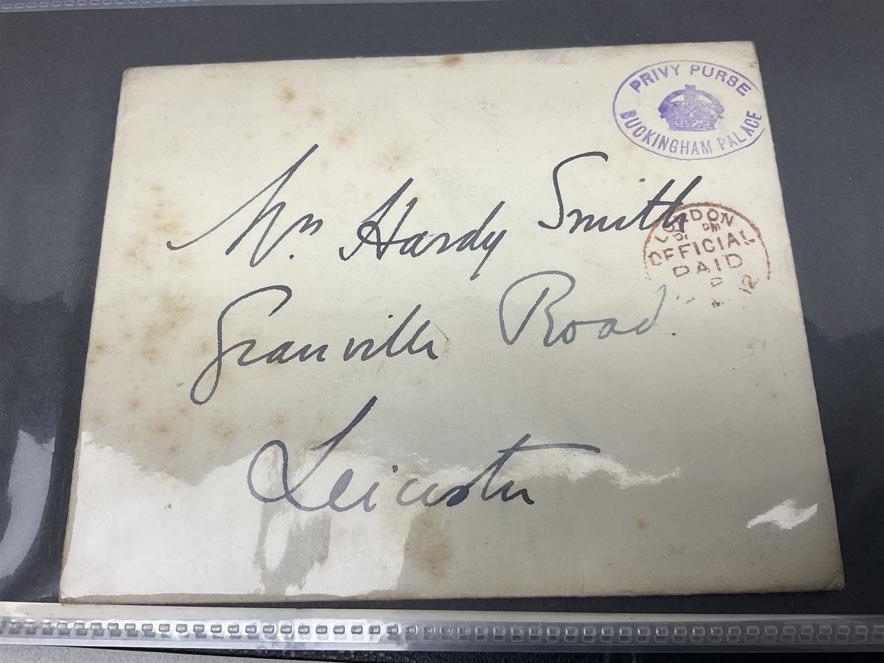Postal history including air mail, telegrams, covers with 'Privy Purse Buckingham Palace' stamp, first day covers etc, housed in two ring binder folders