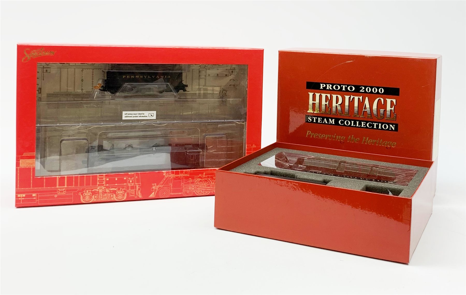 Bachmann Spectrum Master Railroader Series HO scale - Pennsylvania K4 4-6-2 Pacific Steam locomotive with tender No.3750; and Proto 2000 Heritage Steam Collection 920-31782 Unlettered USRA 0-6-0 steam locomotive with tender and sound, both mint and boxed with paperwork (2)