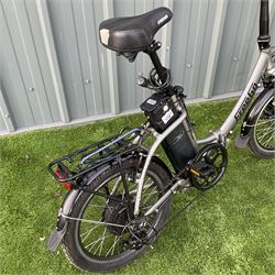 Freego electric folding bike, SHIMANO group set, 10amp battery size, front and rear lights, illuminated handle bar screen, with charger - THIS LOT IS TO BE COLLECTED BY APPOINTMENT FROM DUGGLEBY STORAGE, GREAT HILL, EASTFIELD, SCARBOROUGH, YO11 3TX
