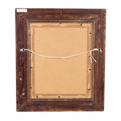 John William Gilroy (Newcastle 1868-1944): Two Sisters Exploring Whitby Market, oil on canvas laid on to board signed 38cm x 31cm