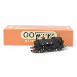 OO Works 00 gauge Aspinall/Barton Wright Ex L&YR 0-6-0 Saddle Tank in LMS black livery, boxed