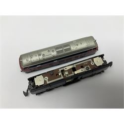 Marklin mini-club 'Z' gauge - DB Diesel Co-Co type locomotive; DB 0-6-0 Rangierlok type shuttle locomotive probably no.8864; and another DB 0-6-0 locomotive probably no.8800; together with an unmarked DB 4-6-2 tender locomotive and DB 2-6-0 tender locomotive; all unboxed (5)