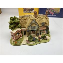 Eight Lilliput Lane models, to include three Collector's Special cottages comprising Meadowsweet cottage, Hampton Manor and Porlock Down, together with Anne Hathaway's cottage, Sweets & Treats, two Collector's Club Symbols of Membership models etc, all boxed, seven with deeds