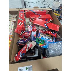 Collection of diecast model cars, incluidng Lledo Days Gone and Corgi examples, all boxed, in three boxes