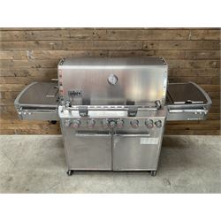 BBQ - Weber Summit stainless gas barbeque,, with cover