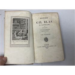  Coelebs; In Search of a Wife, fifth edition in two leather bound volumes London 1809, together with Tome Troisieme; Histoire De Gils Blas De Santillane, two leather bound volumes Paris 1831 and Dramatic Miscellanies one leather bound volume London 