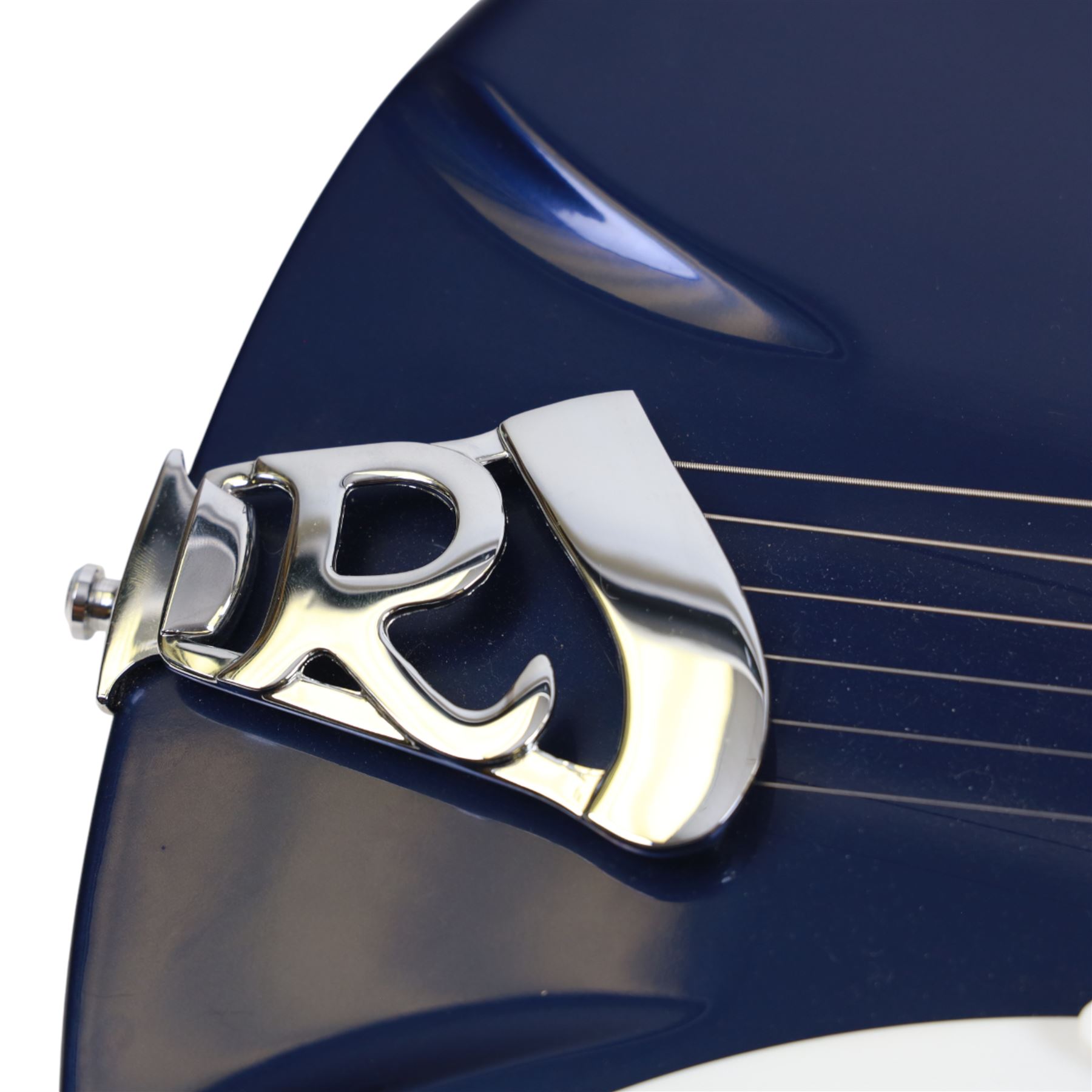 Rickenbacker model no. 360 six string electric guitar, in midnight blue finish, serial no. 33793 made in USA, circa 2017, in Rickenbacker fitted hard case with plush black interior, guitar L100cm