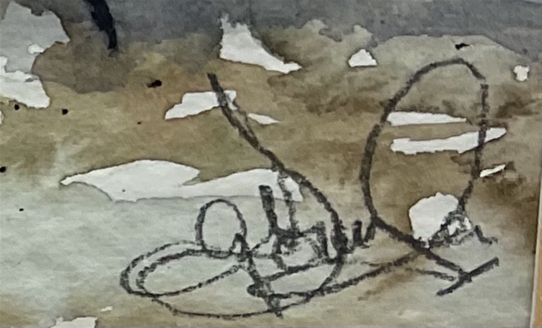 Gill Douglas (Northern British 1944-): 'Journeys End - Isle Ewe Wester Ross', watercolour signed, titled verso 24cm x 36cm 
Notes: Originally from Newcastle upon Tyne, at the age of 28 Gill moved to study Theatre Design at Art College in Nottingham.  On completion of her Diploma, in 1976,  she moved to York to establish herself as an artist and print maker.