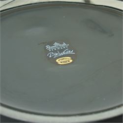 Tapio Wirkkala and Bjørn Wiinblad for Rosenthal - bowl decorated in light relief with goddesses, H15cm; together with two vases from the Porcelaine Noir series, larger H31.5cm (3)