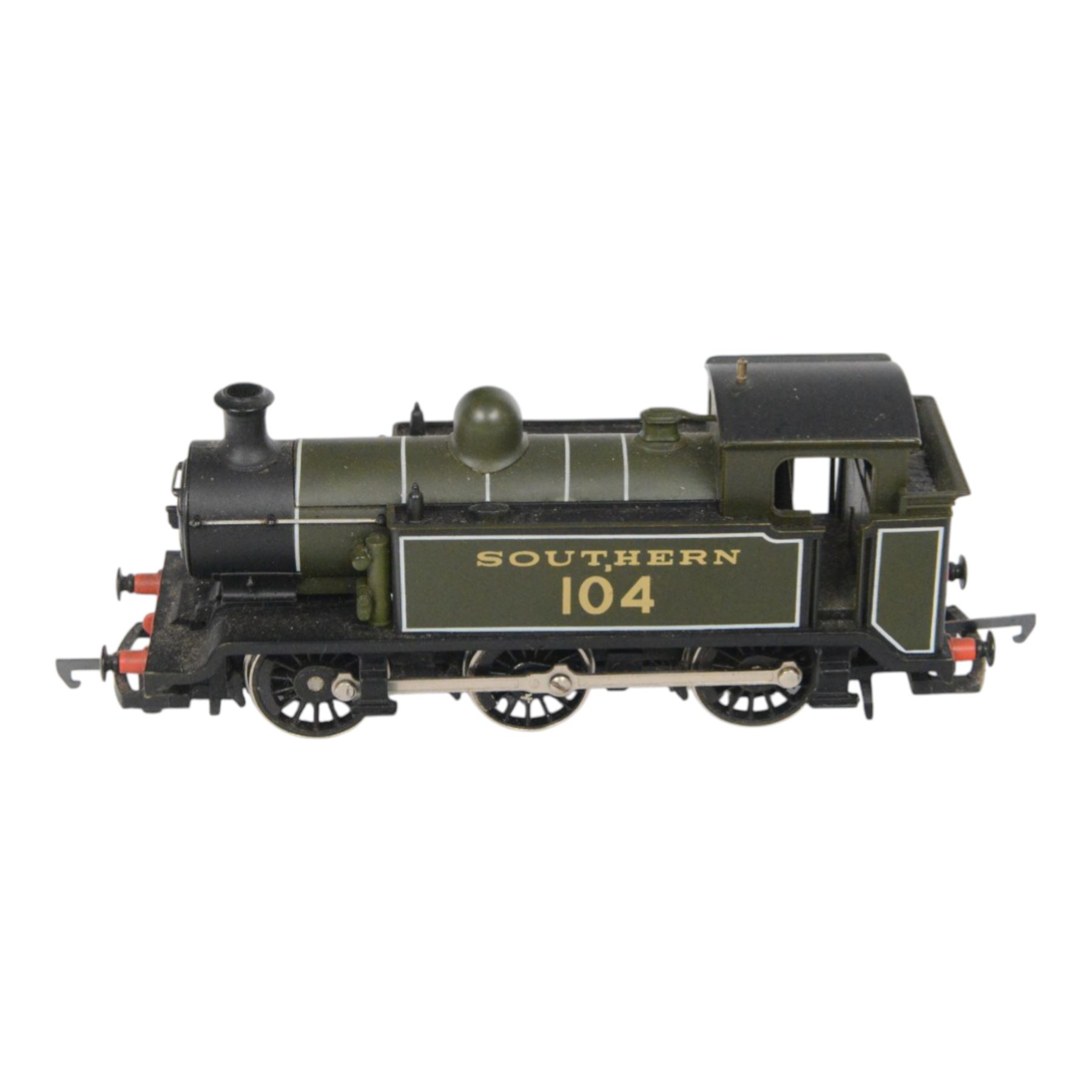 Seven 00 gauge locomotives, comprising Hornby R751 Class 37 diesel, Bachmann Elvis King of Rock And Roll Express, Hornby Merchant Navy United States Lines, Hornby A4 Class Quicksilver, three tank locomotives and two tenders, all unboxed