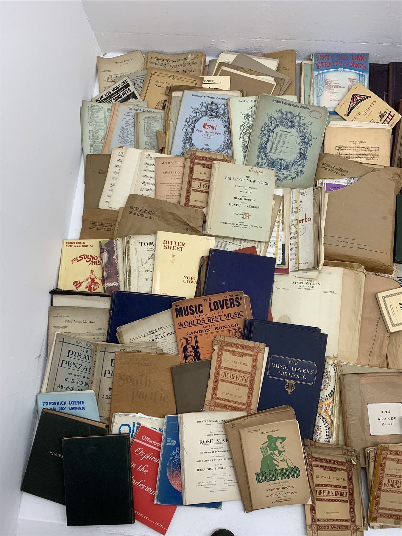 Steinway & Sons - late 19th century figured walnut upright piano, iron framed and overstrung, model no. 56174 circa. 1886, W154cm, H137cm, D70cm, together with a quantity of sheet music