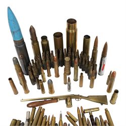 Collection of inert shells and cases, including 20mm BBC 1941,  27-145-DM1001 etc