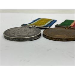 WWI Mercantile Marine pair of medals comprising British War Medal and Mercantile Marine Medal awarded to David J. Mordecai; both with ribbons (2)