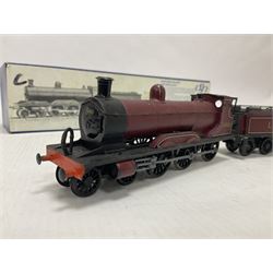 DJH Models - two ‘00’ gauge kit built model railway locomotives and tenders comprising K37 Highland Railway/LMS Castle 4-6-0 no.14685 in LMS crimson and K38 BR/WD 2-8-0 no.90124 in BR black; in original boxes 