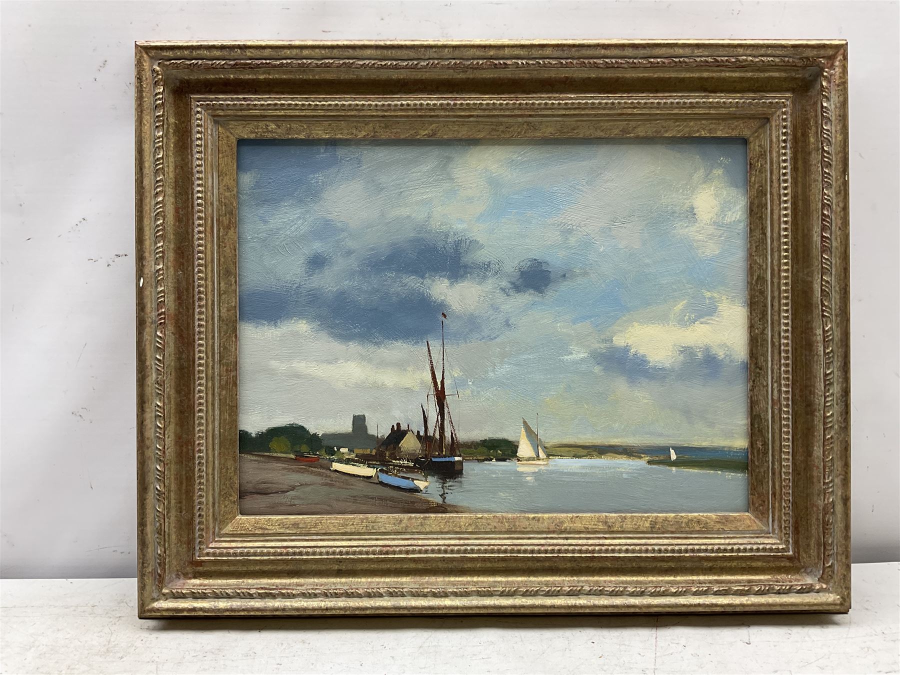 Norfolk School (20th century): Fishing Boats and Yachts, oil on board unsigned 29cm x 39cm