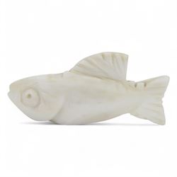 Darren Yeadon: marble Mackerel, signed to tail, L17cm