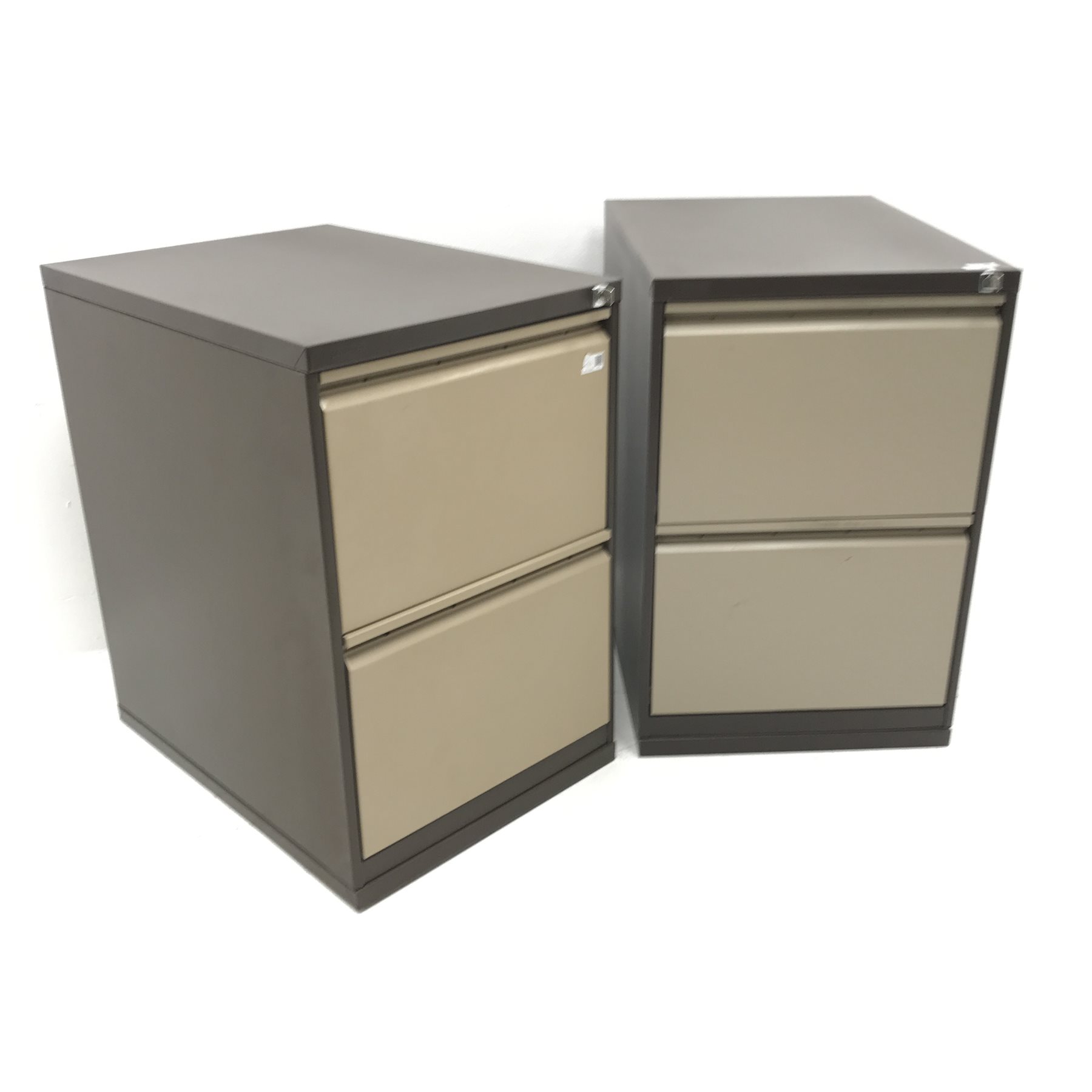 Two Triumph two drawer filing W47cm, H71cm, D63cm The