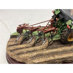 Border Fine Arts for John Deere Pulling Power model no 2140, by Ray Ayres, limited edition, with original box, H14cm