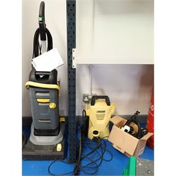 Karcher professional BR 30/4 C upright scrubber dryer floor cleaner; and a Karcher K2 comp...