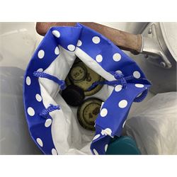 Singer 66 sewing machine in wooden case, together with an LG DVD player with speakers, two portable DVD players, etc 