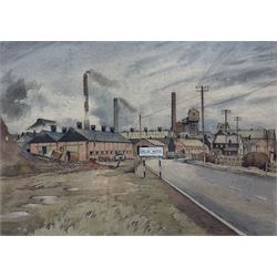 Alec Wright (British 1900-1981): 'Urlay Nook' Chemical Works near Stockton on Tees, pen ink and watercolour signed and dated 1956, 32cm x 45cm
Provenance: private collection purchased from T B & R Jordan 'A Century of Working Life in Yorkshire and the North East' exhibition April 2007 No.112