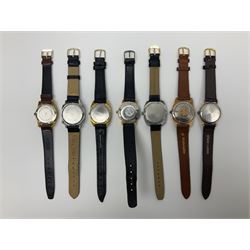 Five manual wind wristwatches including Chancellor De Luxe, Oris, Smiths, Jean Herber and Talis and two automatic wristwatches including Jovial and Exalibur (7)
