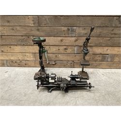 Eclipse mini precision lathe together with pillar drills and magnetic base