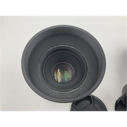 Seiko 'Mamiya Macro M 1:4.5 f=140mm M/L-A' lens serial no 003593 and Seiko 'Mamiya-Sekor Z f=110mm 1:2.8W' lens, serial no 56560