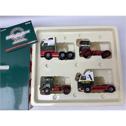 Corgi Eddie Stobart - two limited edition Hauliers of Renown sets; CC99203 Edward Stobart 1954-2011 Commemorative Set; and CC99202 1970-2010 40th Anniversary Set; both boxed (2)