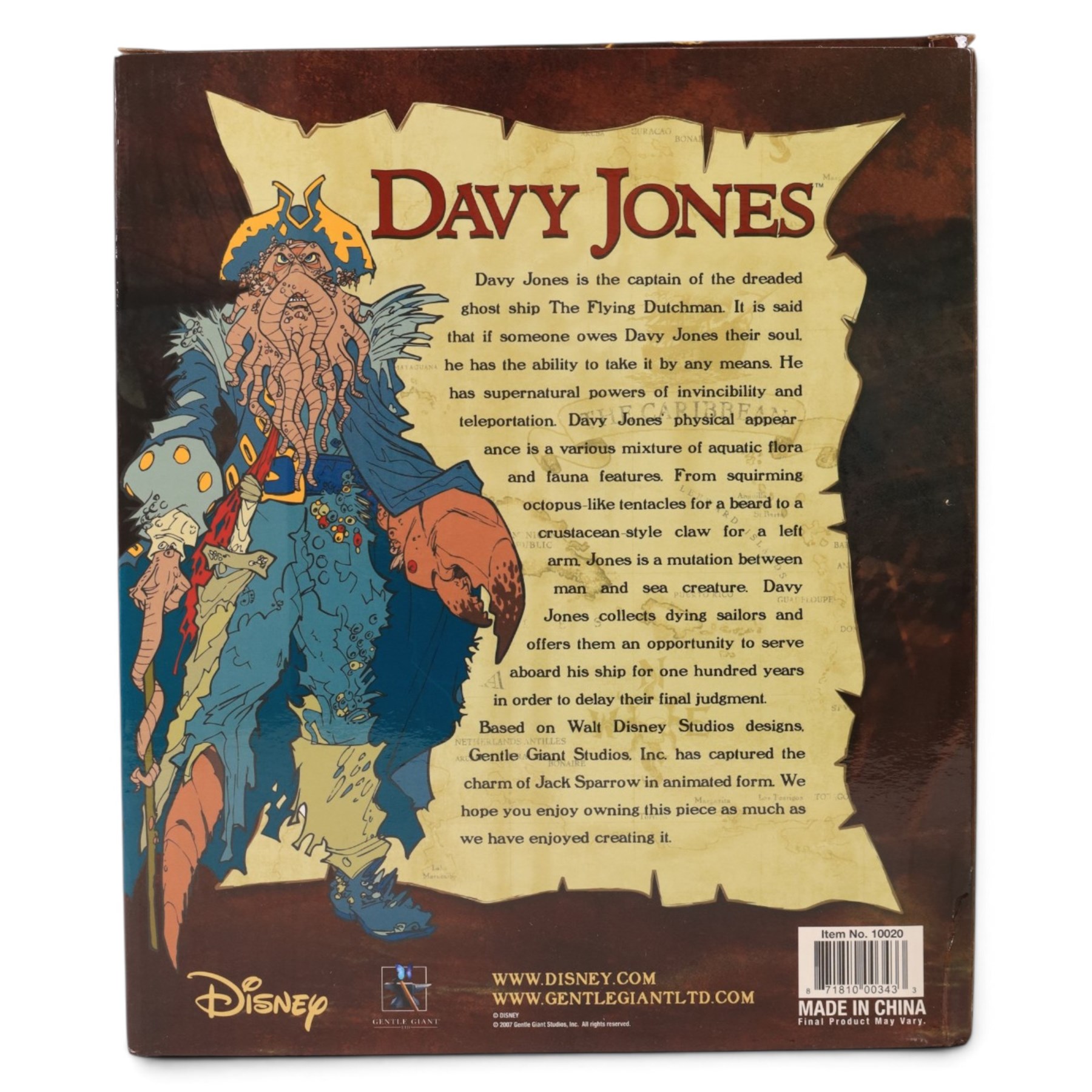 Three Pirates of the Caribbean statues, comprising a Neca limited edition Jack Sparrow Statue and two Gentle Giant limited edition animated maquettes - Elizabeth Swan and Davy Jones, all boxed