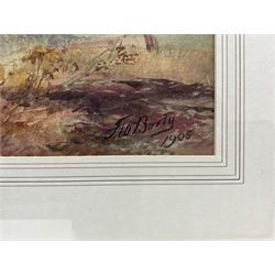 Frederick William Booty (British 1840-1924): Runswick Bay, watercolour signed and dated 1905, 44cm x 68cm