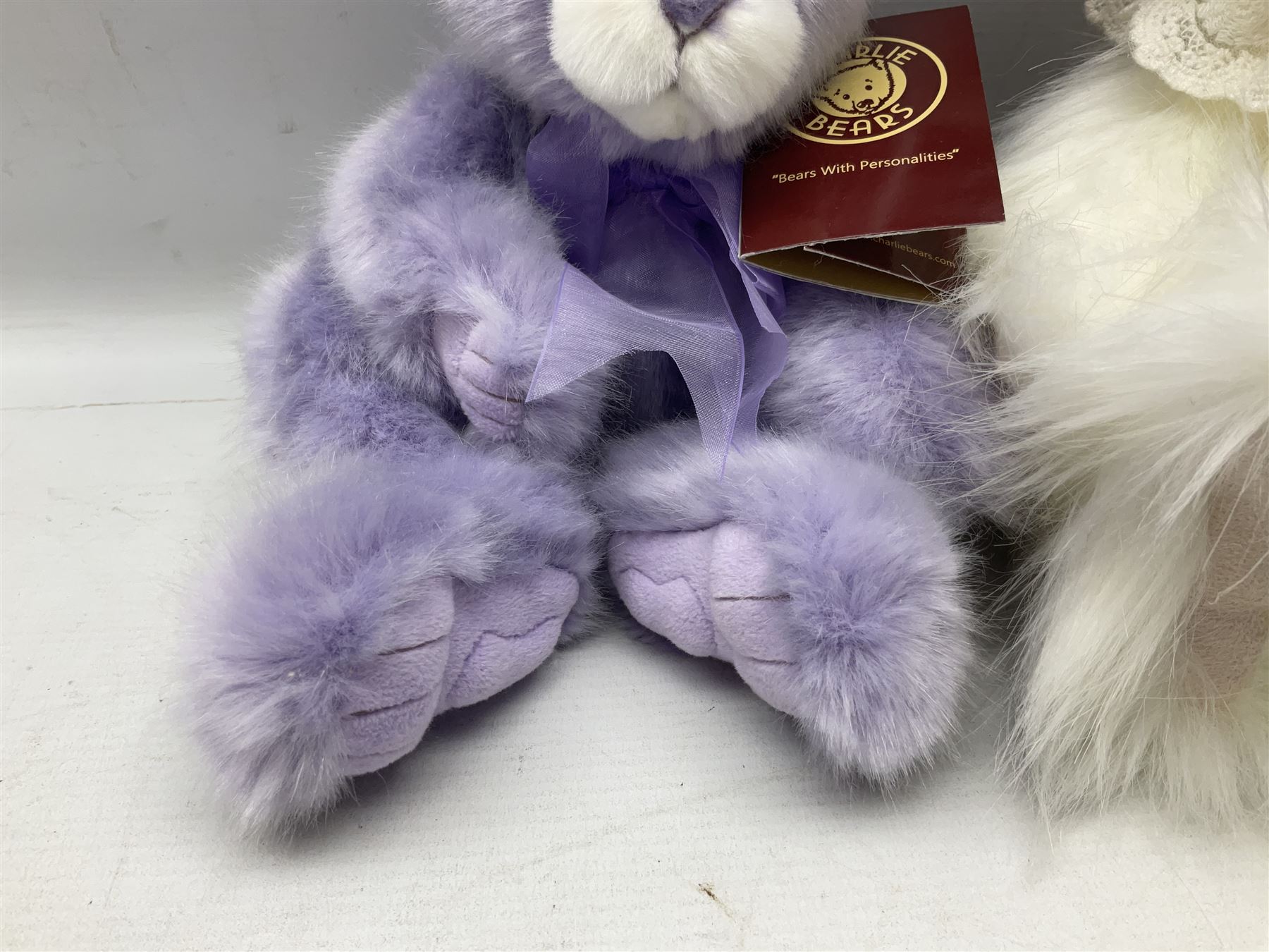Charlie Bears rabbits - 'Pear Drop' CB2052340; 'Mila' CB2060050; and 'Dew Drop' CB2052350; all with labels (3)