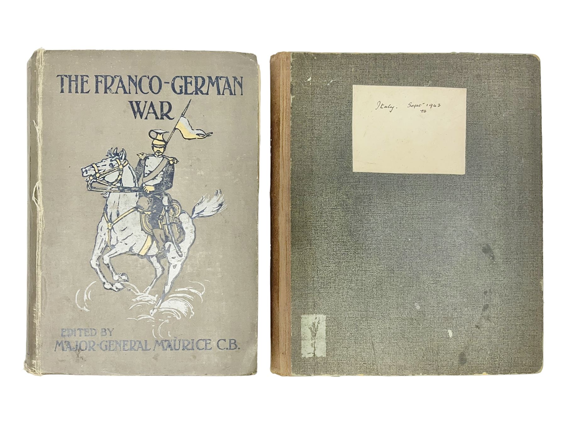 Scrap book of WWII maps, and Maurice, The Franco-German War, from the library of William Thomas, Baron Bolton