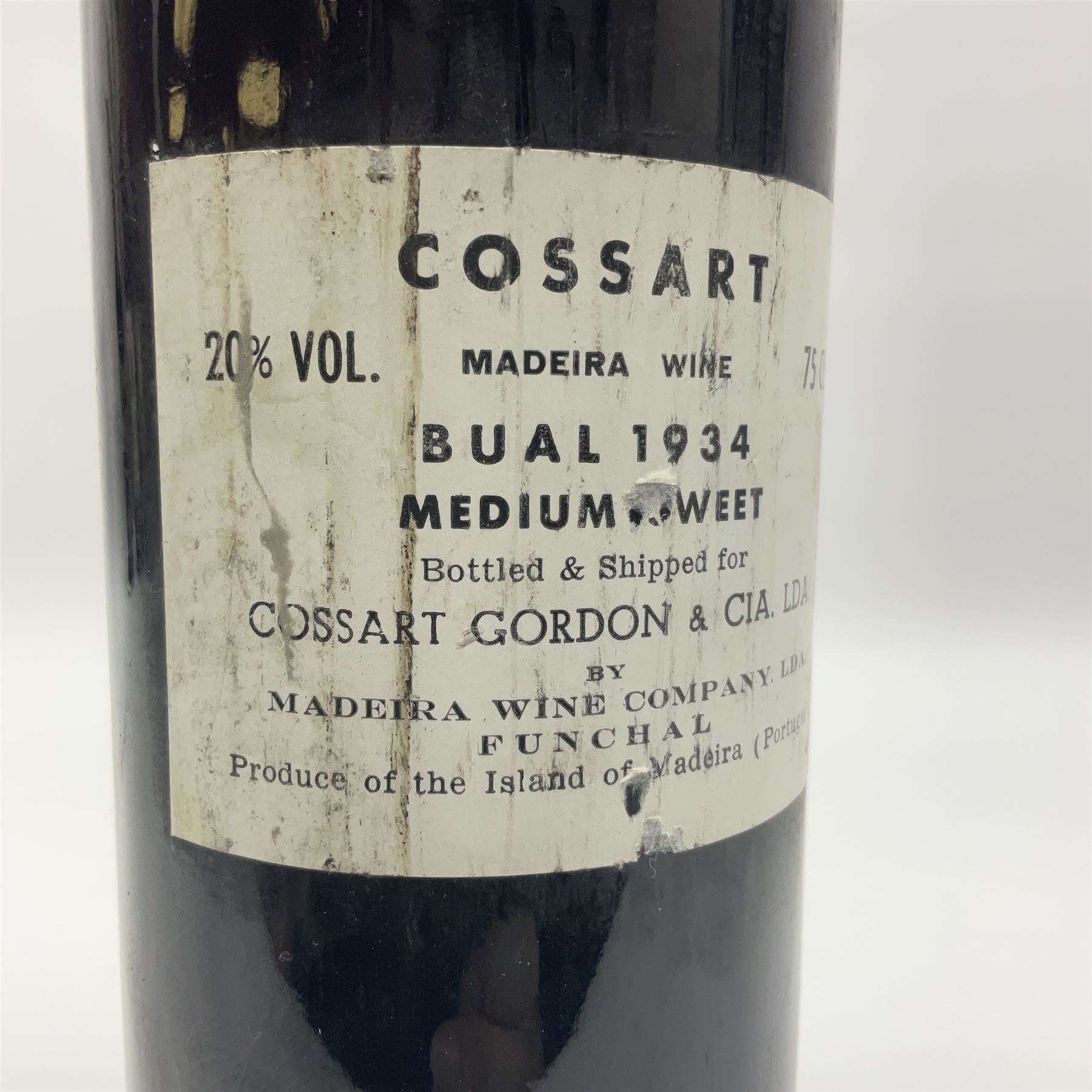 Cossart Gordon & CIA, 1934 Madeira wine, 75cl, 20% vol