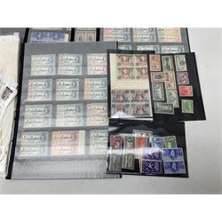 Stamps including various King George VI 8th June 1946 Victory, various 1923-1948 Silver Wedding, Malaya, Cyprus, China overprints on Hong Kong etc, housed on stockbook/album pages 